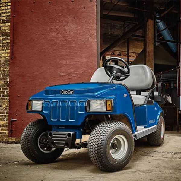 golf cart outside barn