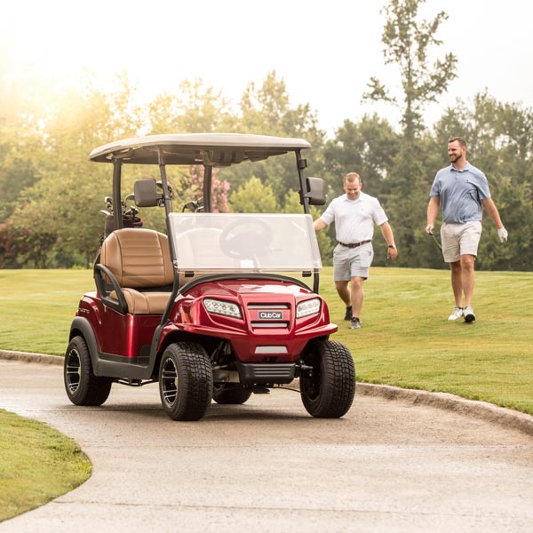 golf car on golf course